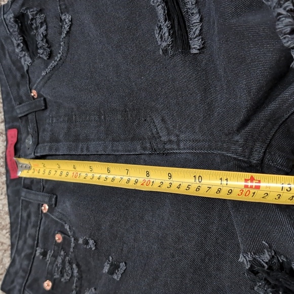 Signature8 Distressed Denim Shorts Size Small Black - Picture 10 of 10